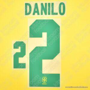 Original Player Issue 2020-21 Brazil FIFA World Cup Home Name Set #2 DANILO