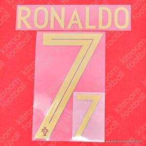 Original Player Issue 2018 Portugal FIFA World Cup Home Name Set #7 RONALDO