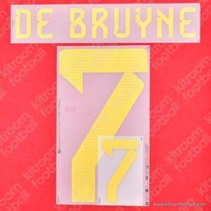 Original Player Issue 2022 Belgium FIFA World Cup Home Name Set #7 DE BRUYNE