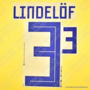 Official 2018 Sweden FIFA Club World Cup Home Name Set #3 LINDELOF (DekoGraphics)
