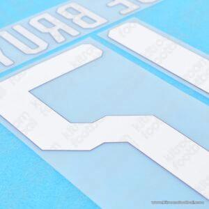 Original Player Issue 2019-20 Manchester City Cup Home Name Set #17 DE BRUYNE - Image 2