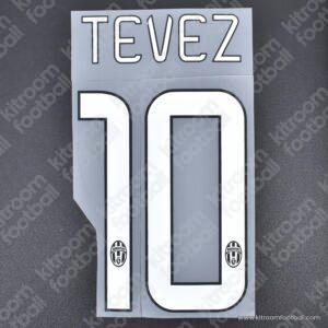 2014-15 Juventus Away & Third Name Set #10 TEVEZ (Repro)