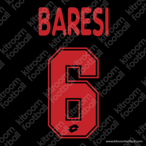1996-97 AC Milan Away Number #6 BARESI (Repro)