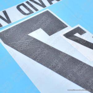 Original Player Issue 2012 Spain UEFA Euro Away Name Set #7 DAVID VILLA - Image 2