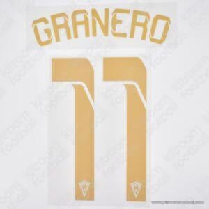 Original Player Issue 2020-21 Marbella FC Home Name Set #11 GRANERO - Image 1