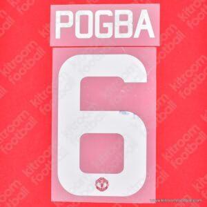 Original Player Issue 2016-17 Manchester United Cup Home Name Set #6 POGBA - Image 1