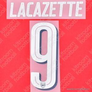 Original Player Issue 2017-19 Arsenal UEFA Champions League Home Name Set #9 LACAZETTE