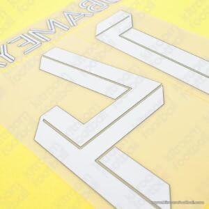 Original Player Issue 2019-20 Arsenal Premier League Away Name Set #14 AUBAMEYANG - Image 2