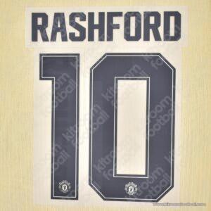 Original Player Issue 2019-20 Manchester United Cup Away Name Set #10 RASHFORD - Image 1
