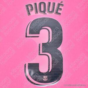 Original Player Issue 2018-19 Barcelona Third Name Set #3 PIQUÉ (Avery)