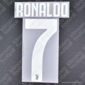 Original Player Issue 2019-20 Juventus Home Name Set #7 RONALDO - Image 1