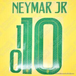 Original Player Issue 2018 Brazil FIFA World Cup Home Name Set #10 NEYMAR JR - Image 1