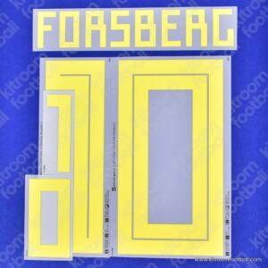 Original Player Issue 2018 Sweden FIFA Club World Cup Away Name Set #10 FORSBERG (DekoGraphics) - Image 1