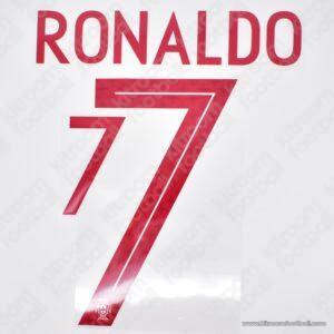 Original Player Issue 2018 Portugal FIFA World Cup Away Name Set #7 RONALDO (Sporting ID) - Image 1