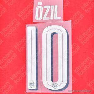 Original Player Issue 2017-19 Arsenal Cup Home Name Set #10 ÖZIL - Image 1