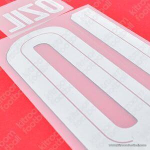 Original Player Issue 2017-19 Arsenal Cup Home Name Set #10 ÖZIL - Image 2