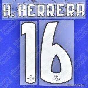 Original Player Issue 2015-18 Porto Home Name Set #16 Héctor HERRERA - Image 1