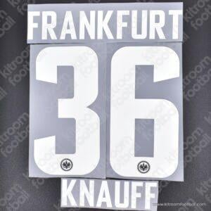 2021-23 Eintracht Frankfurt Away Name Set #36 KNAUFF (Repro) - Image 1