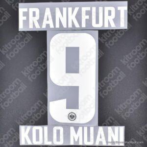 2021-23 Eintracht Frankfurt Cup Away Name Set #9 KOLO MUANI (Repro)