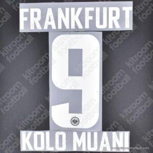 2021-23 Eintracht Frankfurt Cup Away Name Set #9 KOLO MUANI (Repro) - Image 1