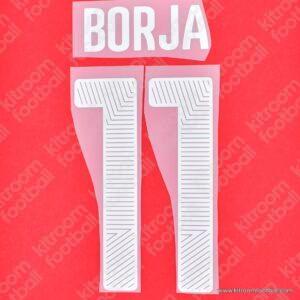 Official 2015-16 Eibar Copa del Rey (Spain),La Liga Home Name Set #11 BORJA (TPT) - Image 1