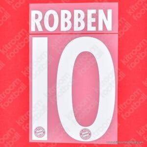 Original Player Issue 2012-13 Bayern Munich Home Name Set #10 ROBBEN (DekoGraphics) - Image 1