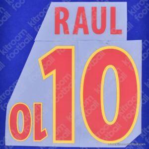 2000-02 Spain UEFA Euro Third Name Set #10 RAUL (Repro)