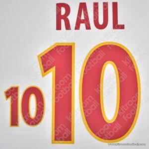 2000-02 Spain UEFA Euro Third Name Set #10 RAUL (Repro)