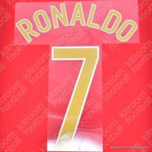 Official Reissue 2006-07 Manchester United Cup Home Name Set #7 RONALDO (Sporting ID)