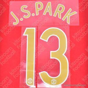 Official Reissue 2006-07 Manchester United Cup Home Name Set #13 J.S. PARK (Sporting ID)