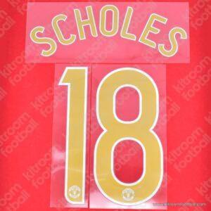 Official Reissue 2006-07 Manchester United Cup Home Name Set #18 SCHOLES (Sporting ID)