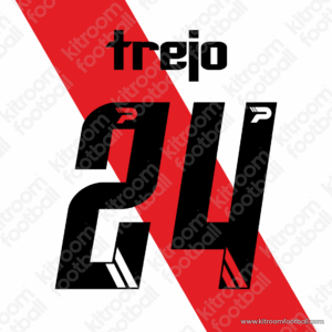 2010-11 Rayo Vallecano Home Name Set #24 TREJO (Repro)