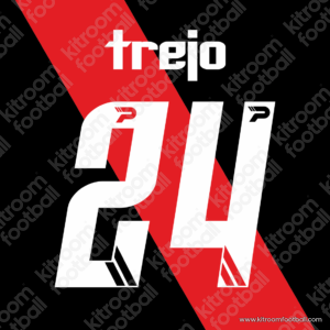 2010-11 Rayo Vallecano Away Name Set #24 TREJO (Repro) - Image 1