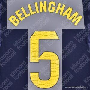 2023-24 Real Madrid La Liga Away & Third Name Set #5 BELLINGHAM (HQ  Repro)