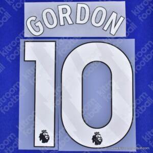 2024-25 Newcastle Name Set #10 GORDON (White) (HQ Repro) - Image 1