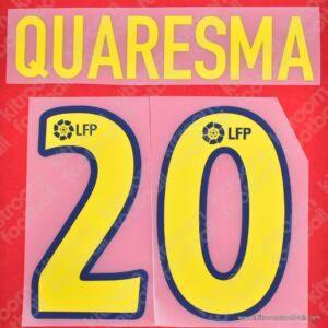 2003-04 Barcelona La Liga Home Name Set #20 QUARESMA (HQ Repro) - Image 1