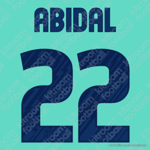 2010-11 Barcelona Away & Third Name Set #22 ABIDAL (Repro)