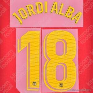 2018-21 Barcelona La Liga Home Name Set #18 JORDI ALBA (HQ  Repro)