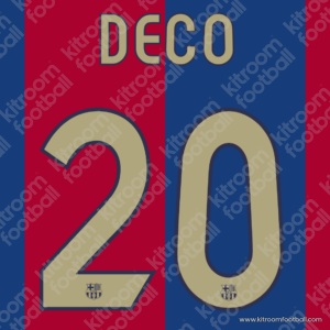 2006-07 Barcelona Home & Away Name Set #20 DECO (HQ Repro) - Image 1