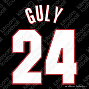 1998-99 AC Milan Third Name Set #24 GULY (Guglielminpietro) (Repro)