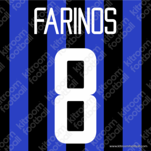 2002-03 Inter Milan Home Name Set #8 FARINOS (Repro)