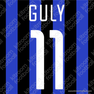2002-03 Inter Milan Home Name Set #11 GULY (Guglielminpietro) (Repro) - Image 1