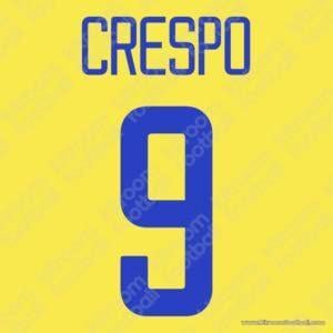 2002-04 Inter Milan Third Name Set #9 CRESPO (Repro) - Image 1