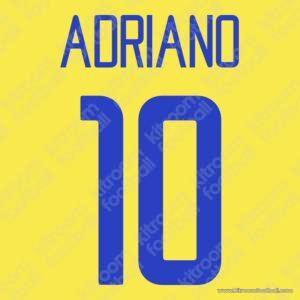 2002-04 Inter Milan Third Name Set #10 ADRIANO (Repro) - Image 1