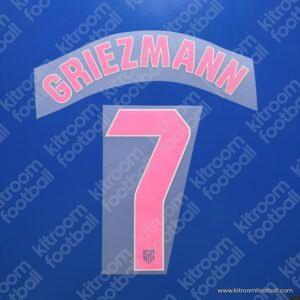 2024-25 Atletico Madrid La Liga Third Name Set #7 GRIEZMANN (Repro)