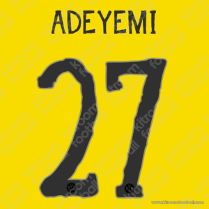 2025-26 Borussia Dortmund Home Name Set #27 ADEYEMI (Repro)