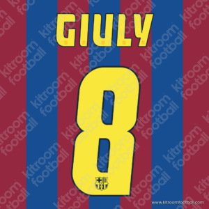 2004-06 Barcelona La Liga Home Name Set #8 GIULY (HQ Repro) - Image 1