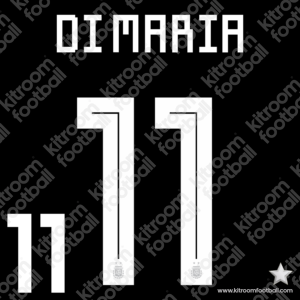 2018 Argentina FIFA World Cup Away Name Set #11 DI MARIA (Repro)