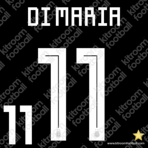 2018 Argentina FIFA World Cup Away Name Set #11 DI MARIA (HQ  Repro)