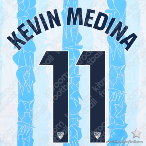 2024-25 Malaga CF Home Name Set #11 KEVIN MEDINA (Repro)